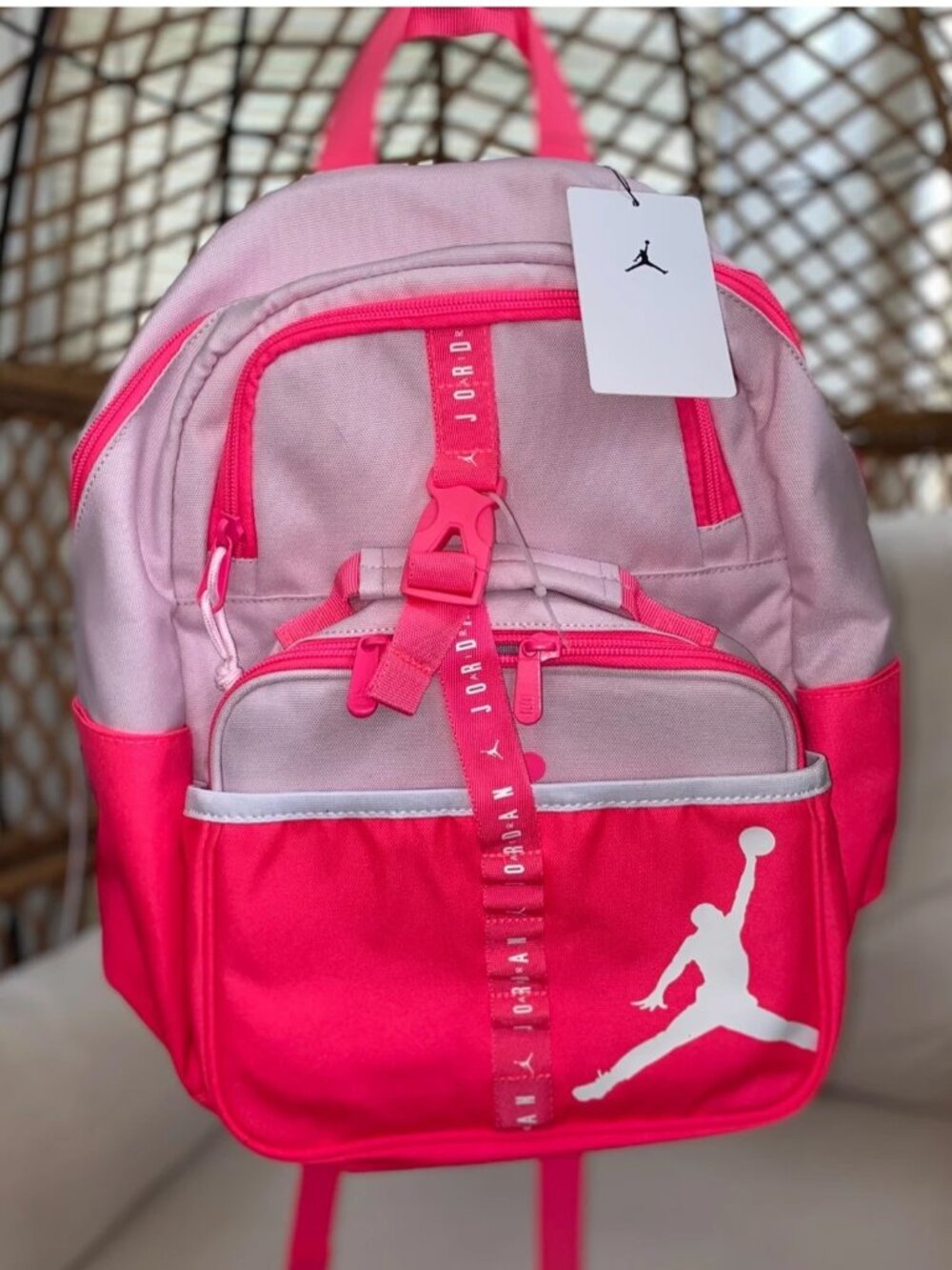 Jordan Air Pink Lunch Box & Backpack Comb